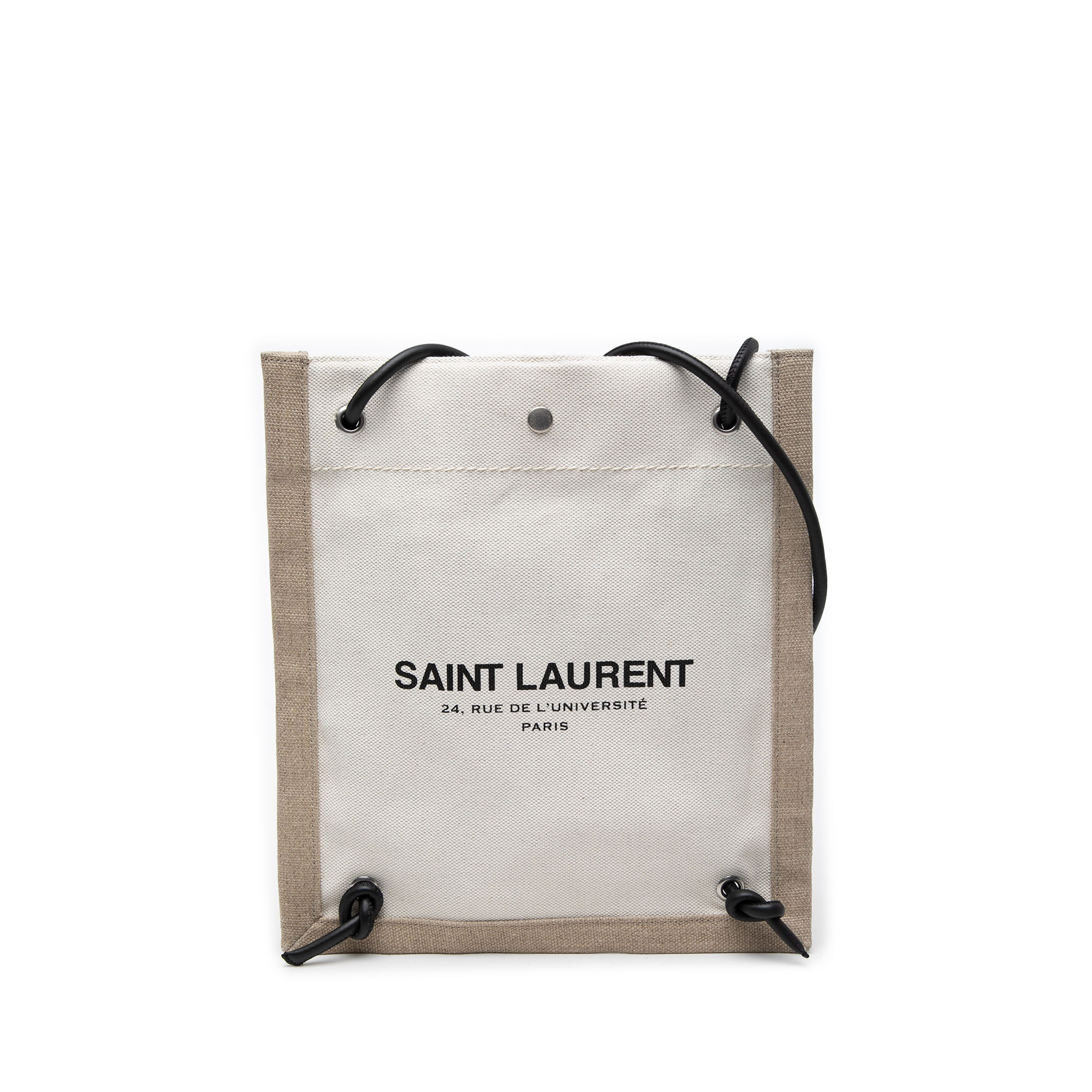 Pre-Loved Saint Laurent Canvas Universite Flat Convertible Crossbody